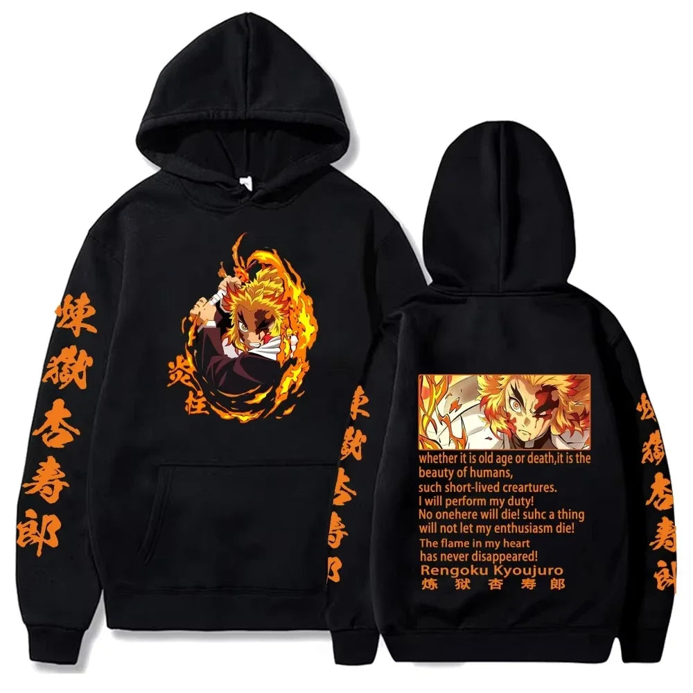 2025 Harajuku Demon Slayer Plus Size Hoodie Kamado Nezuko Graphic Print Women Sweatshirts Long Sleeve Fashion Female Streetwear