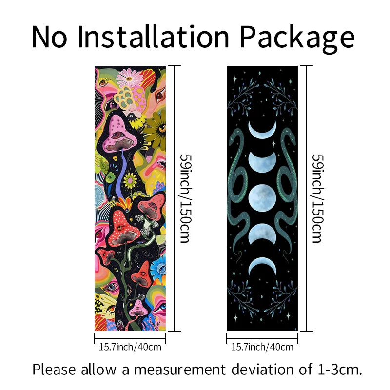 1pc Moon phase tapestry, flower and plant tapestry, moon phase tapestry room decoration wall hanging living room decoration