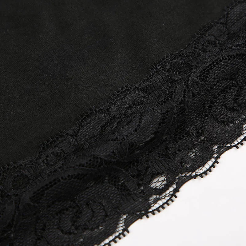 2000s Graphic T Shirt Vintage Fairy Grunge Women Autumn Lace Trim Long Sleeve Slim Fits Tops y2k Clothes Basic Harajuku Tees