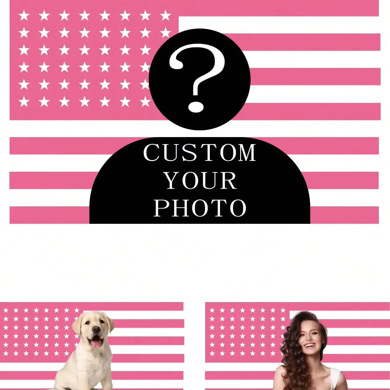 1pc Customizable Personalized Tapestry With Photos And Text, For Birthday, Wedding, Halloween, Christmas, Party