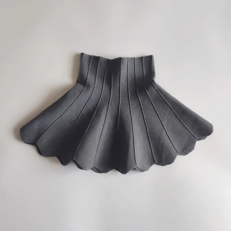 2023 Autumn And Winter New Products Children's Knitted Skirt Wavy Tutu Skirt Girls Thick Ruffled Umbrella Skirt