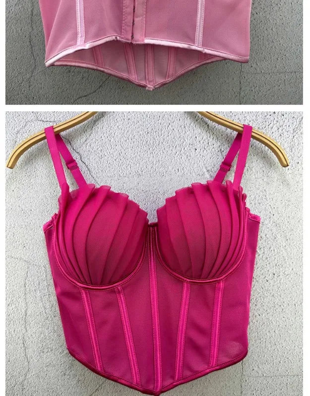 Y2k Top Women Clothing Sexy Tops Camis Tees Fashion Clothes Corset Streetwear Party Club Underwear Bustiers Slimming Lingerie