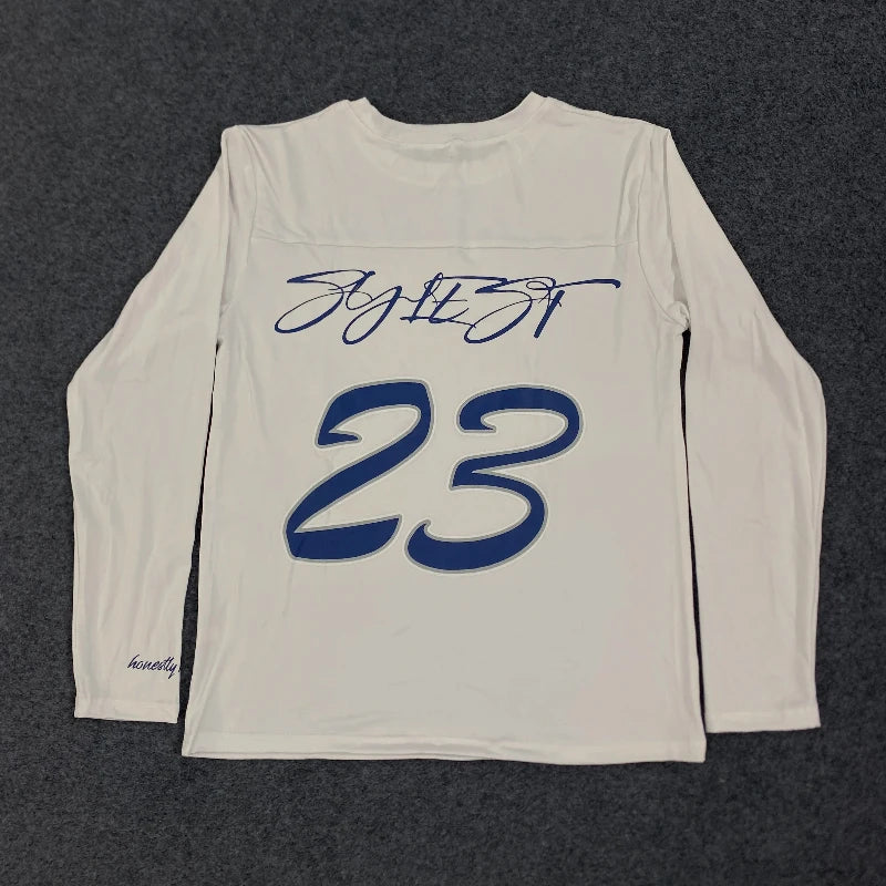 2000s Simple Fashion Autumn Long Sleeves Rock Women Top Harajuku Streetwear Hip Hop Letter Printing Round Neck Oversized T-shirt