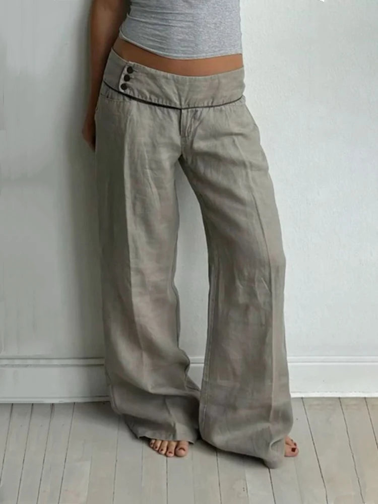 2000s American retro letter print casual trousers versatile hot girl style high street Harajuku style women's casual trousers