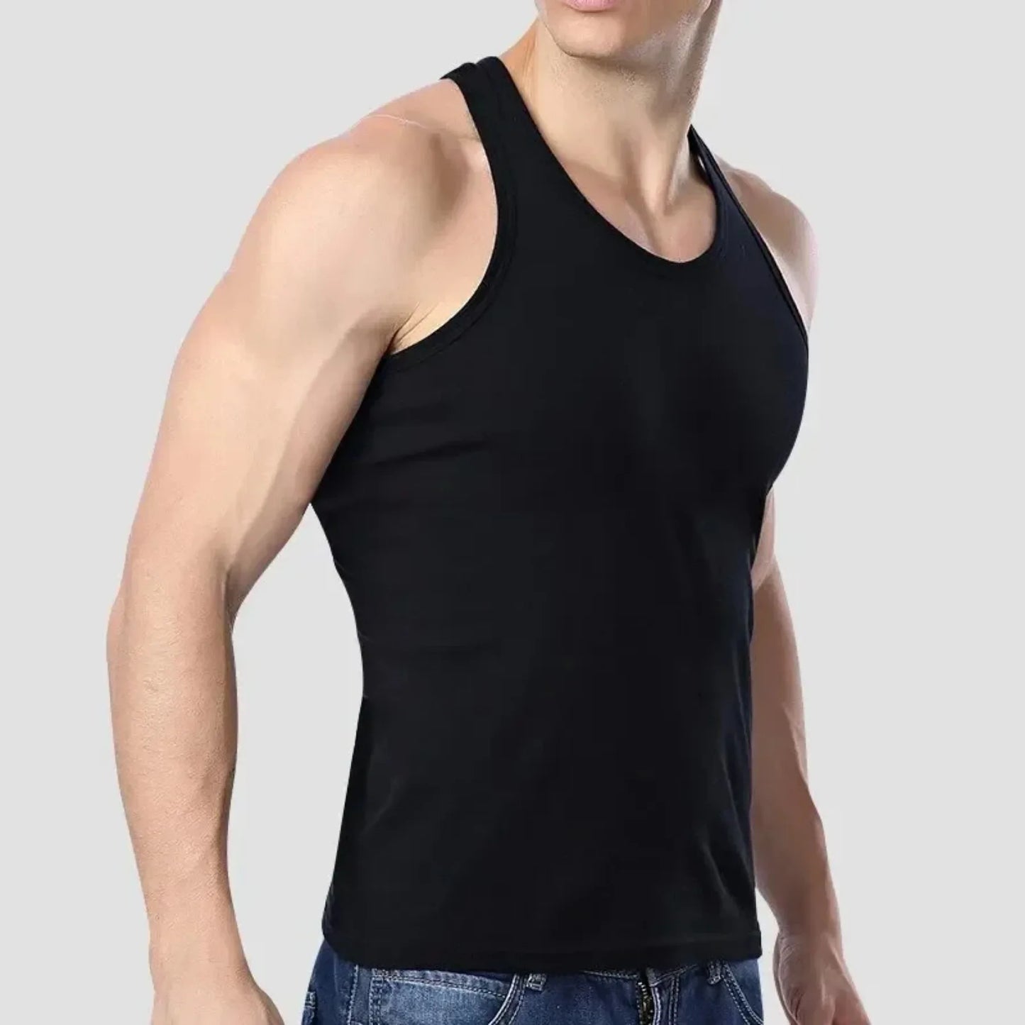 2025 New Men’s Summer Tight Vest | Lightweight Cotton, Breathable Quick-Dry | Perfect for Family Pajamas & Outdoor Days