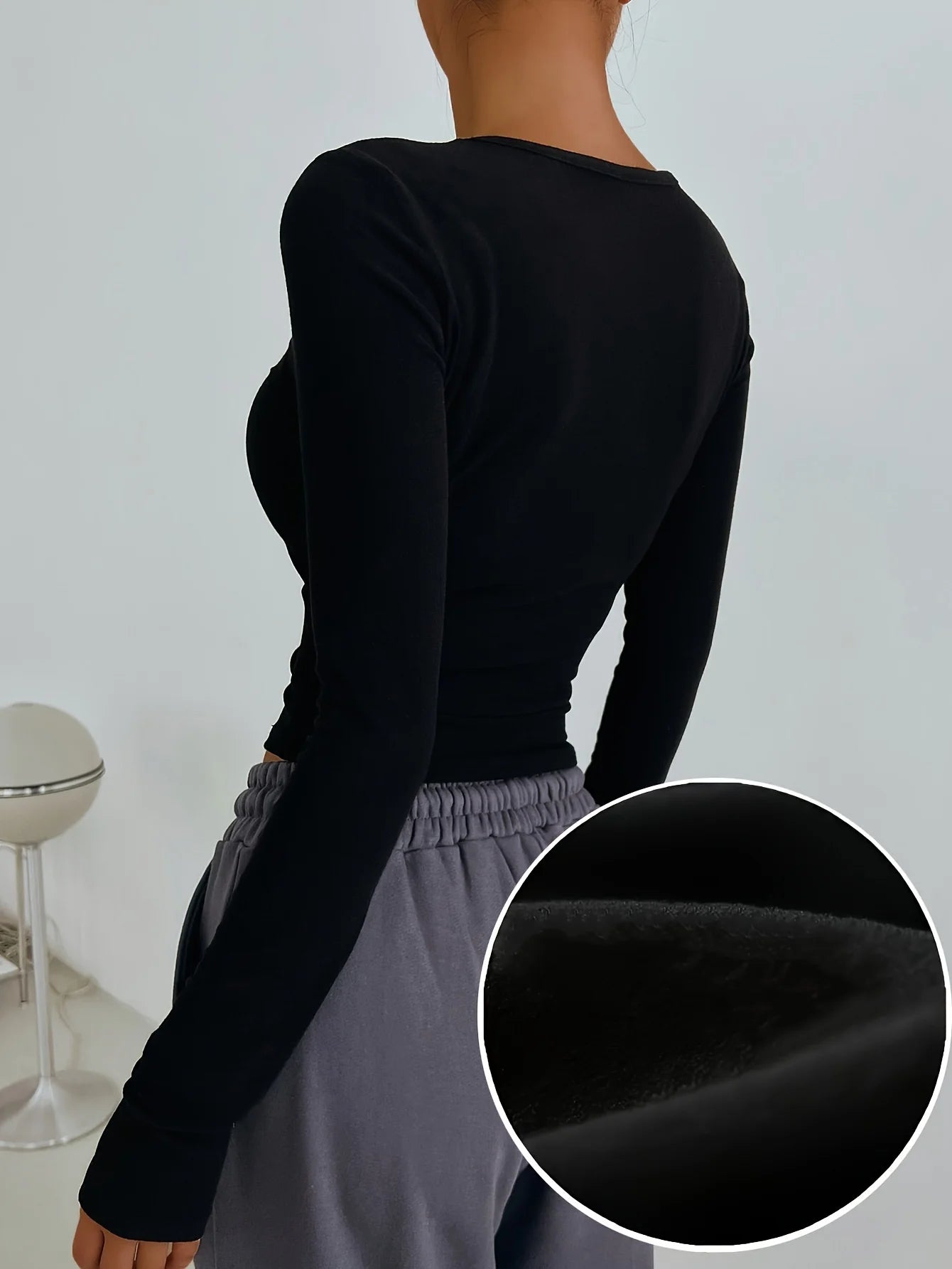 Women's black O neck T-shirt Slim Women T-shirt Long-sleeved for Female Thin White Tops Woman Tees Shirt