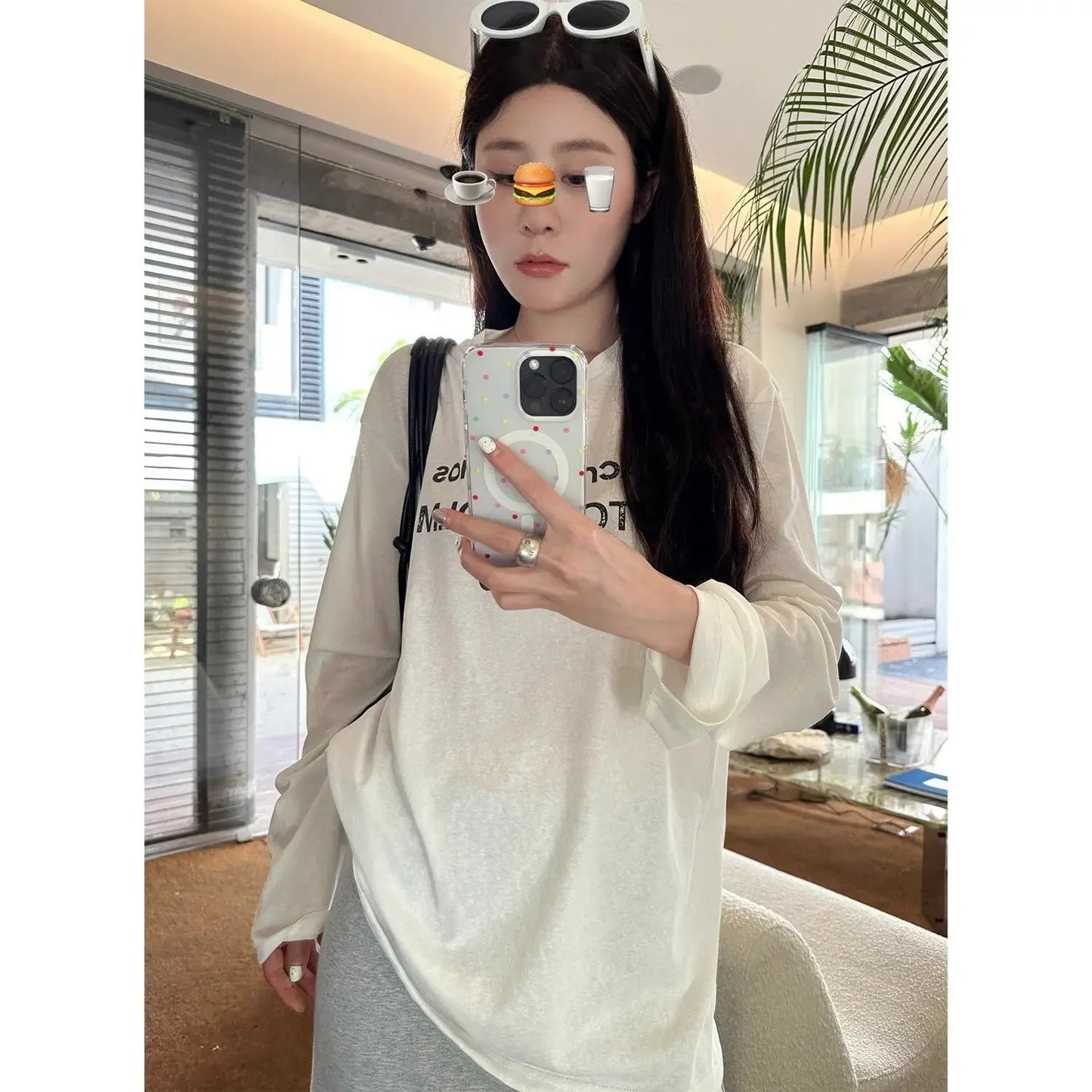 Womens Sun Protection Shirt Long Sleeve T Shirt American Style White Cover Up Thin Polyester Fiber Summer Beachwear