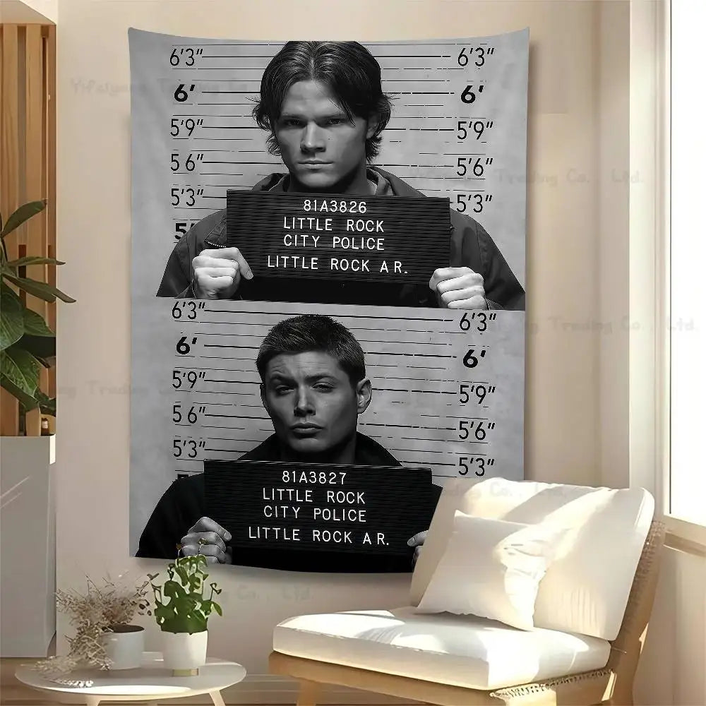 1PC TV Play Series Supernatural Printed Large Wall Tapestry Wall Hanging Decoration Household Decor Blanket