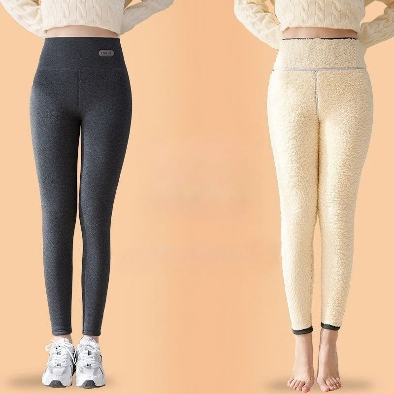 Women Winter Stretch Leggings High Waist Plush Leggings Thickened Keep Warm Leggings Woman Velvet Comfortable Thermal Leggins