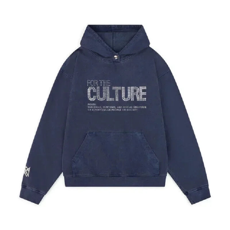 Y2K Retro Hot Brick Letter Hooded for women Sweatshirts Street American Personality Autumn Men's Retro Sweatshirt women clothing