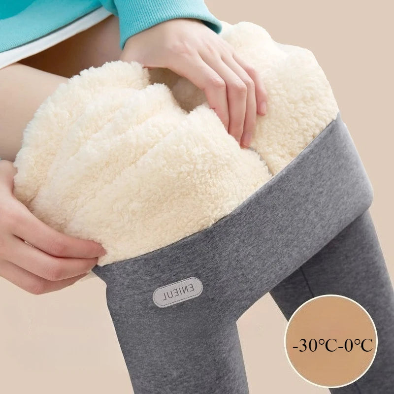 Women Winter Stretch Leggings High Waist Plush Leggings Thickened Keep Warm Leggings Woman Velvet Comfortable Thermal Leggins
