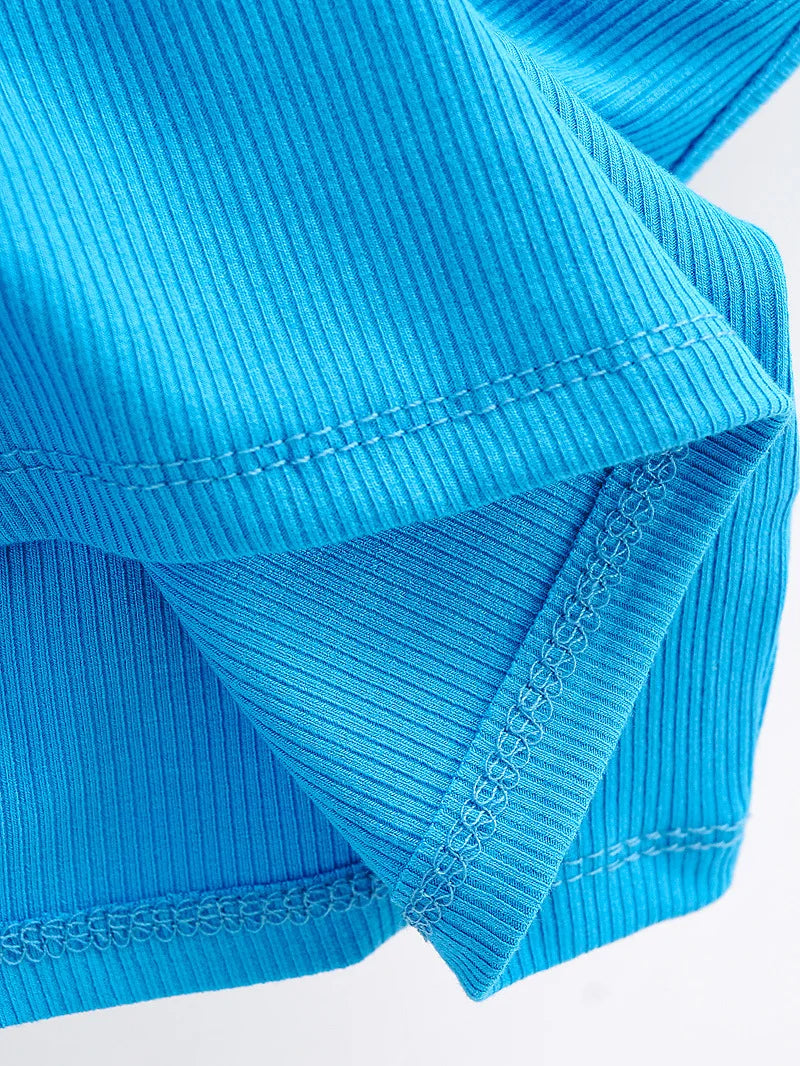 2024 Summer NEW Arrival Women Solid Color Sexy Causal 2 Piece Croped-Tops Tanks For Ladies