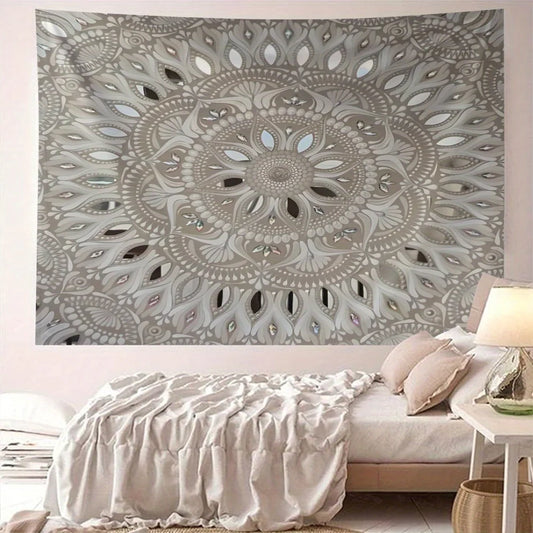 1pc Bohemian Mandala, Polyester Party Banner, Living Room Bedroom Aesthetic Tapestry for Bedroom Office Home Decor